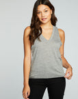 Triblend Jersey V Neck Deep Armhole Muscle Tank WOMENS chaserbrand