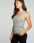 Triblend Jersey V Neck Deep Armhole Muscle Tank WOMENS chaserbrand