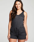 Triblend Jersey Double V Tank Shorts Romper WOMENS chaserbrand