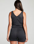 Triblend Jersey Double V Tank Shorts Romper WOMENS chaserbrand