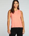 Linen Jersey Raw Edge Muscle Tank WOMENS chaserbrand