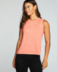 Linen Jersey Raw Edge Muscle Tank WOMENS chaserbrand