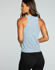 Linen Rib High Neck Racer Tank WOMENS chaserbrand