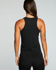 Linen Rib High Neck Racer Tank WOMENS chaserbrand