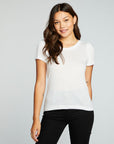 Bella Jersey Shirred Puff Sleeve Easy Tee WOMENS chaserbrand