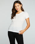 Bella Jersey Shirred Puff Sleeve Easy Tee WOMENS chaserbrand