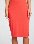 Linen Rib Midi Rib Pencil Skirt with Slit WOMENS chaserbrand