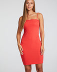 Linen Rib Ruffle Cami Body Con Dress WOMENS chaserbrand