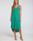 Poor Boy Rib Double Scoop Hi Lo Shirttail Midi Dress WOMENS chaserbrand