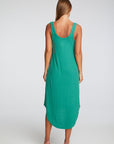 Poor Boy Rib Double Scoop Hi Lo Shirttail Midi Dress WOMENS chaserbrand