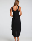 Poor Boy Rib Double Scoop Hi Lo Shirttail Midi Dress WOMENS chaserbrand
