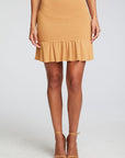 Recycled Cozy Rib Smocked Mini Mermaid Skirt WOMENS chaserbrand