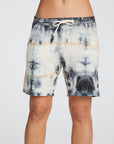 Linen French Terry Raw Edge Drawstring Boyfriend Shorts WOMENS chaserbrand