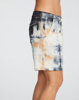 Linen French Terry Raw Edge Drawstring Boyfriend Shorts WOMENS chaserbrand