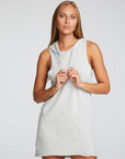 Cotton Fleece Hi Low Sleeveless Hoodie Dress WOMENS chaserbrand