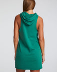 Cotton Fleece Hi Low Sleeveless Hoodie Dress WOMENS chaserbrand
