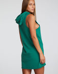 Cotton Fleece Hi Low Sleeveless Hoodie Dress WOMENS chaserbrand