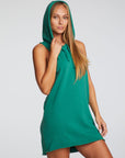 Cotton Fleece Hi Low Sleeveless Hoodie Dress WOMENS chaserbrand