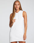 Cotton Fleece Hi Low Sleeveless Hoodie Dress WOMENS chaserbrand