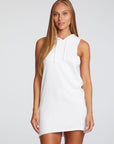 Cotton Fleece Hi Low Sleeveless Hoodie Dress WOMENS chaserbrand