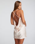 Stretch Silky Basics Drape Back Hi Lo Shirttail Slip Dress WOMENS chaserbrand