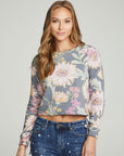 Drawstring Shirred Long Sleeve Cropped Pullover WOMENS chaserbrand