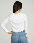 Cropped Long Sleeve Button Down Shirt WOMENS chaserbrand