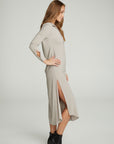 Long Sleeve Button Down Shirttail Maxi Skirt WOMENS chaserbrand