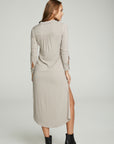 Long Sleeve Button Down Shirttail Maxi Skirt WOMENS chaserbrand