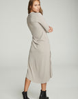 Long Sleeve Button Down Shirttail Maxi Skirt WOMENS chaserbrand