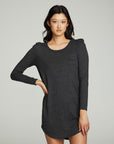 Puff Sleeve Shirttail Hi Lo Dress WOMENS chaserbrand