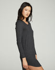 Puff Sleeve Shirttail Hi Lo Dress WOMENS chaserbrand