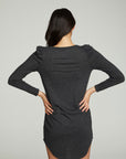 Puff Sleeve Shirttail Hi Lo Dress WOMENS chaserbrand