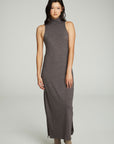 Turtle Neck Tank Maxi Dress With Side Slits WOMENS chaserbrand