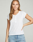 Short Sleeve Henley Tee WOMENS chaserbrand
