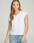 Short Sleeve Henley Tee WOMENS chaserbrand