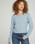 Long Sleeve Cropped Tee WOMENS chaserbrand