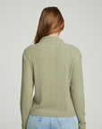 Zip Up Mock Neck Long Sleeve Pullover WOMENS chaserbrand