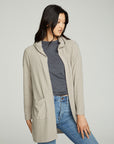 Hooded Open Duster Cardigan With Pockets WOMENS chaserbrand