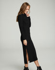 Long Sleeve Button Down Collar Dress WOMENS chaserbrand