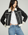 Shearling Trucker Jacket WOMENS chaserbrand