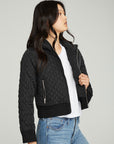 Cropped Hooded Jacket With Rib WOMENS chaserbrand