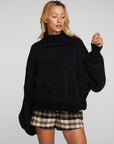 Chenille Sweater Knit Turtleneck Womens chaserbrand