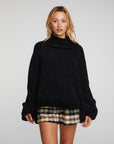 Chenille Sweater Knit Turtleneck Womens chaserbrand