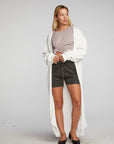 Chenille Cotton Sweater Knit Button Down Long Cardigan Womens chaserbrand