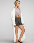 Chenille Cotton Sweater Knit Button Down Long Cardigan Womens chaserbrand