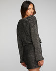 Lurex Rib Knit Mini Dress with Shirring Womens chaserbrand
