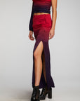 Stretch Silky Woven Midi Skirt Womens chaserbrand