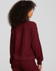 Recycled Bliss Knit Long Sleeve Henley with Rib Womens chaserbrand