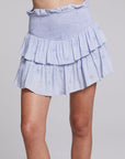 Cruz Faded Denim Blue Mini Skirt WOMENS chaserbrand